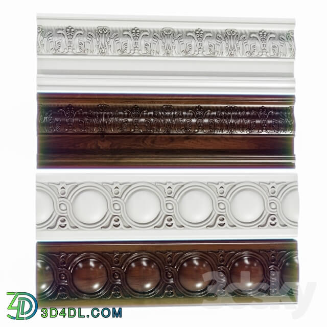 Decorative plaster - Set stucco moldings.