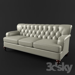 Sofa - Cigar leather sofa 