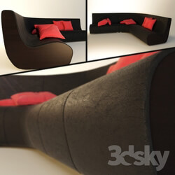 Sofa - Leather modular sofa 