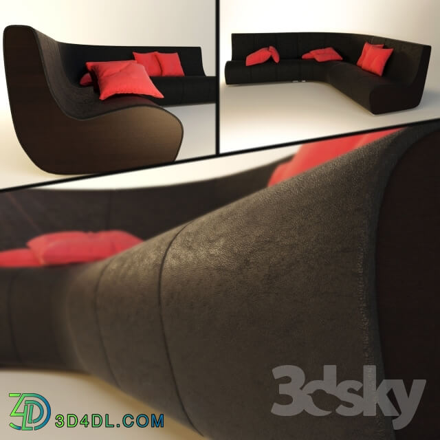 Sofa - Leather modular sofa