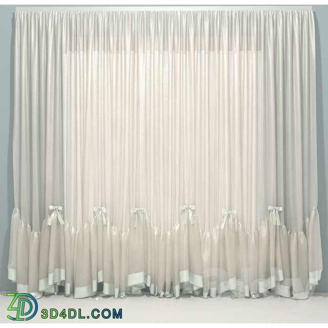 Curtain - Tulle with frill