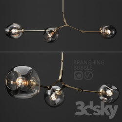 Ceiling light - Branching bubble 3 lamps by Lindsey Adelman DARK _ GOLD 