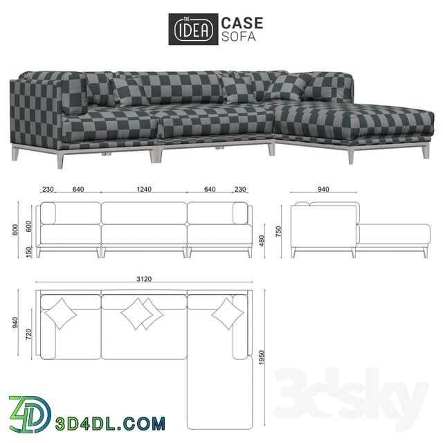 Sofa - The IDEA Modular Sofa CASE _art. 903-922-914_