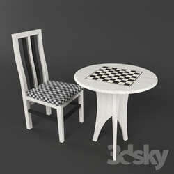 Table _ Chair - chess chair checker 