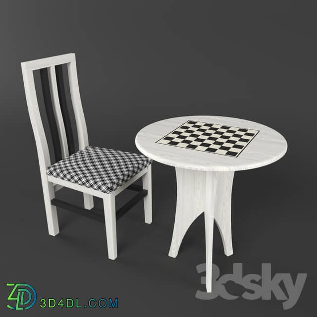 Table _ Chair - chess chair checker