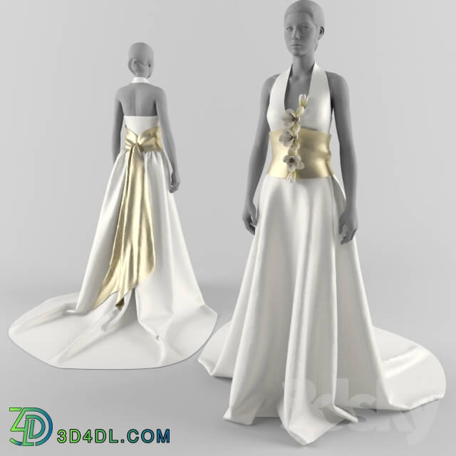 Clothes and shoes - wedding dress