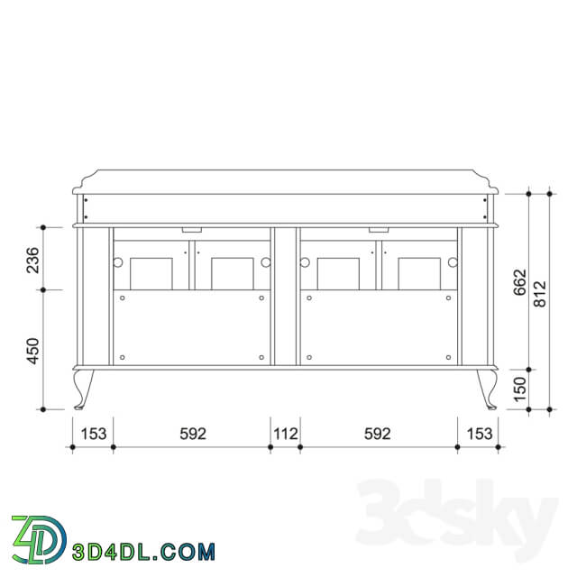 Bathroom furniture - Drawers _CAPRIGO__ collection _FRESCO__ width 1602 mm cabinets