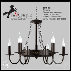 Ceiling light - Favourite 1149-6 p chandelier 
