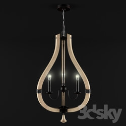 Ceiling light - Middlefield Chandelier 3 candles by Fredrick Ramond 