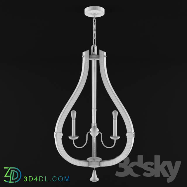 Ceiling light - Middlefield Chandelier 3 candles by Fredrick Ramond