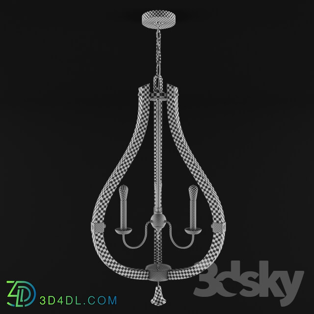 Ceiling light - Middlefield Chandelier 3 candles by Fredrick Ramond