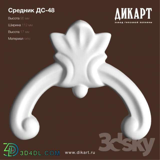 Decorative plaster - DS-48_95x112x17mm