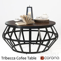 Table - Tribecca Metall Frame Round Cofee Table 