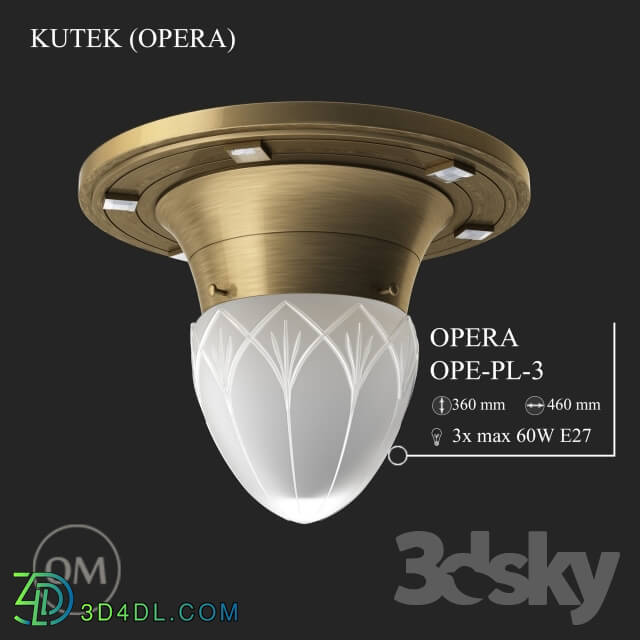 Ceiling light - KUTEK _OPERA_ OPE-PL-3