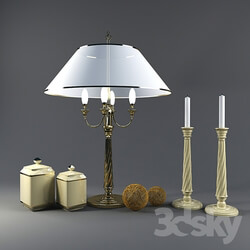 Table lamp - lamp and a candle_ decoration 