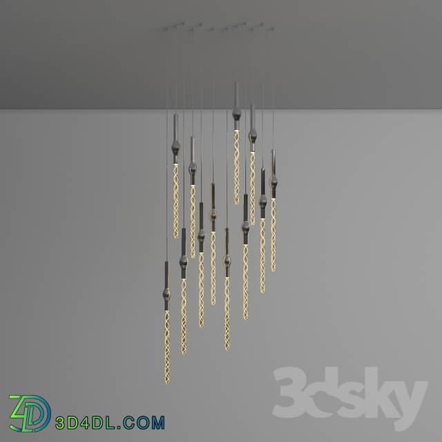 Ceiling light - Rain LED Round Multi-Light Pendant by Sonneman