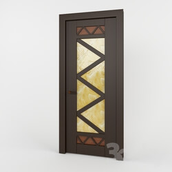Doors - door with stained glass 