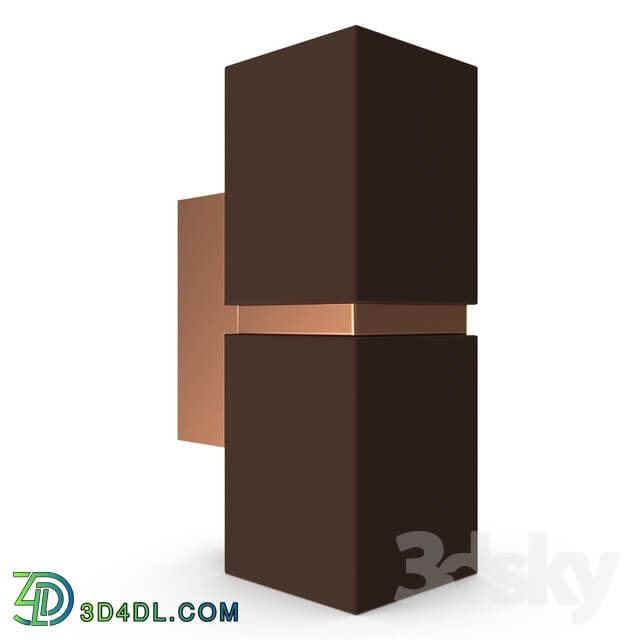 Wall light - 95379 LED sconces PASSA_ 2x3_3W _GU10__ L55_ H170_ steel_ brown_ copper