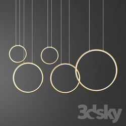 Ceiling light - Bedroom Circle rings suspension 