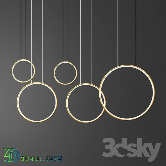 Ceiling light - Bedroom Circle rings suspension