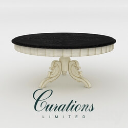 Table - 63 _quot_FRENCH VINTAGE BLACK _amp_ WHITE ROUND TABLE 