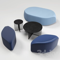 Other soft seating - waves poufs 