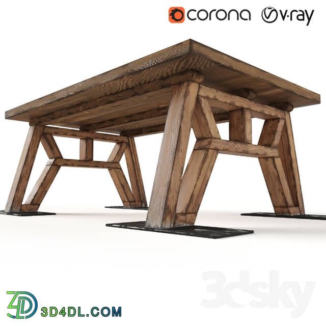 Table _ Chair - Wooden table