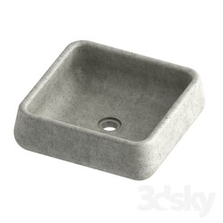 Wash basin - Rounded concrete sink 