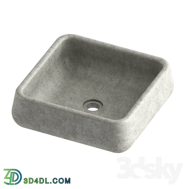 Wash basin - Rounded concrete sink