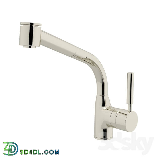 Faucet - Rohl Pullout Modern Lux One Handle Single Hole Side Kitchen Faucet with Lever Handle