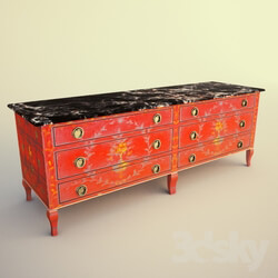 Sideboard _ Chest of drawer - Red chest of drawers 