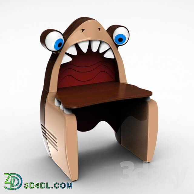 Table _ Chair - Desk Shark Cilek Black Pirate