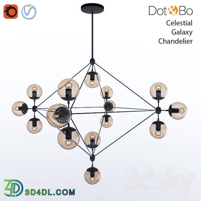 Ceiling light - Dot _amp_ Bo Celestial Galaxy Chandelier