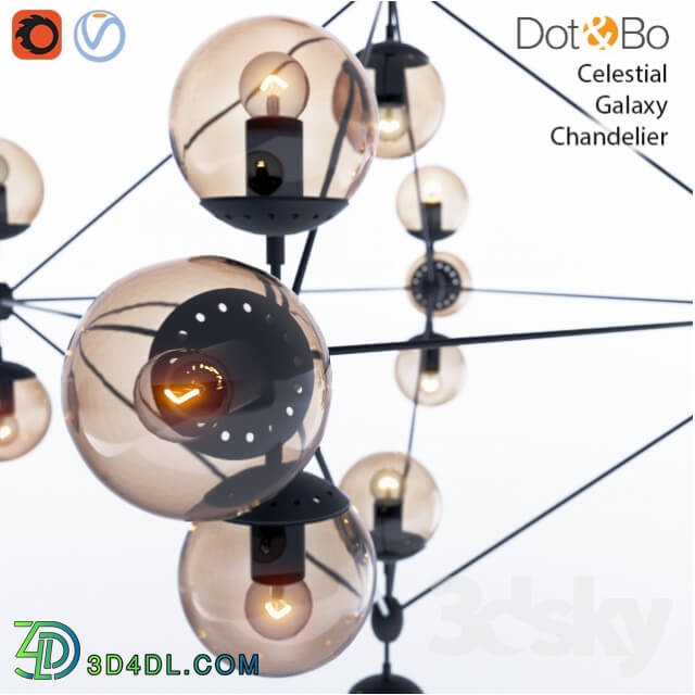 Ceiling light - Dot _amp_ Bo Celestial Galaxy Chandelier