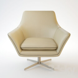 Arm chair - Divani Casa Poli - Modern Leather Swivel Lounge Chair 
