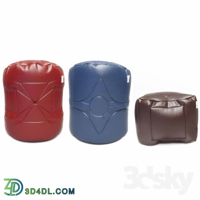 Other soft seating - Leather ottomans Pufik _amp_ CO