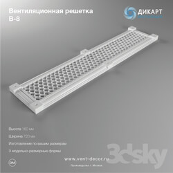 Decorative plaster - Ventilation grille B-8 