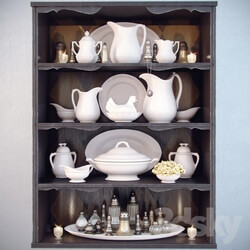 Tableware - Dishes for shelves_ Decor Shelf 