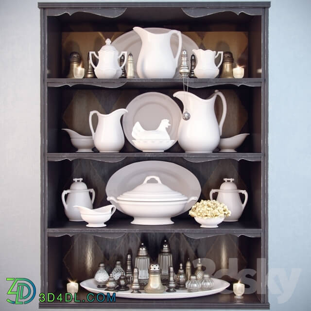 Tableware - Dishes for shelves_ Decor Shelf