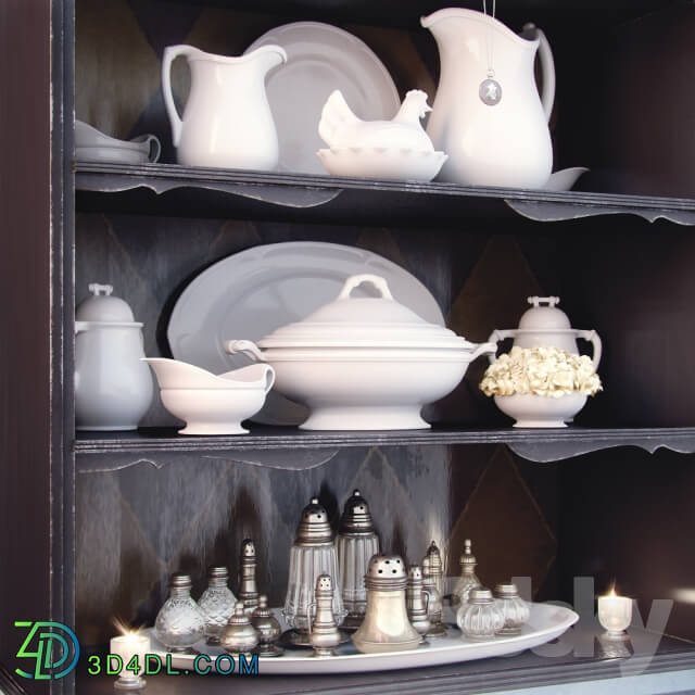 Tableware - Dishes for shelves_ Decor Shelf