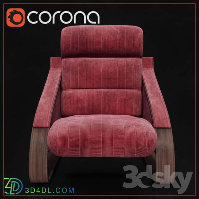 Arm chair - Chair_red