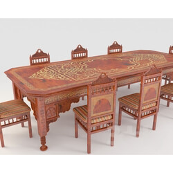 Table _ Chair - table and chairs in Oriental style 