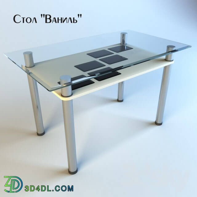 Table - Glass table _quot_Vanilla_quot_