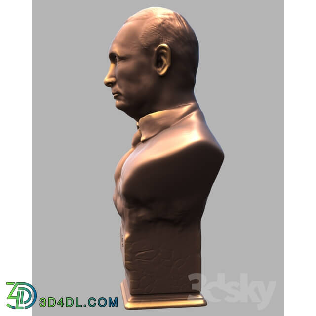 Sculpture - 3d model Bust of V.V. Putin bronze