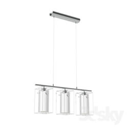 Ceiling light - 94378 Suspension LONCINO 1_ 3х60W _E27__ steel_ chrome _ glass_ satin glass 