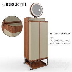 Wardrobe _ Display cabinets - Giorgetti Oro Tall Dresser-animated 