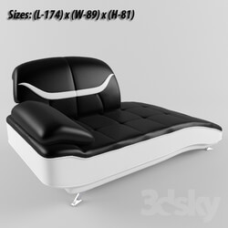 Sofa - Couch _Bentley Modern Black and White_ 