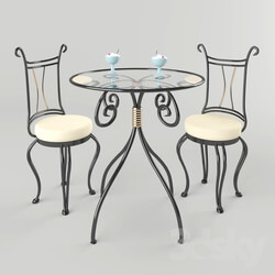 Table _ Chair - Set of forged furniture 