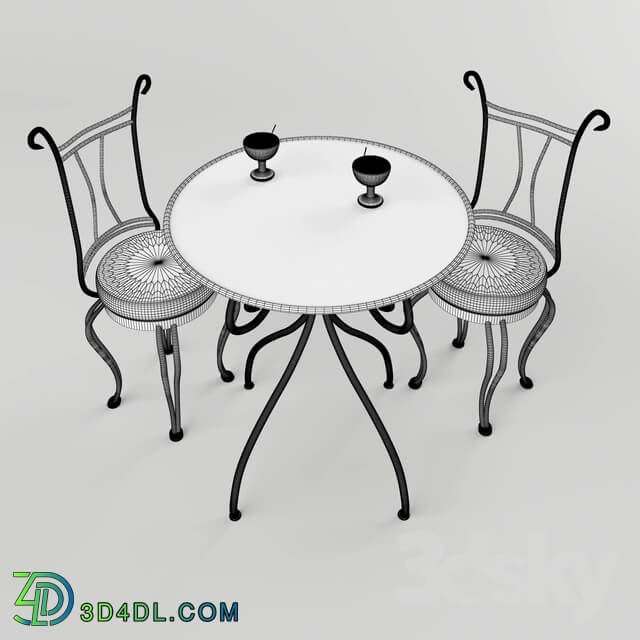 Table _ Chair - Set of forged furniture