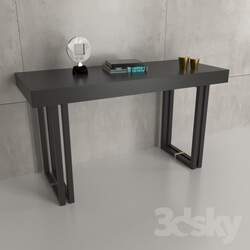 Table - modern black console 